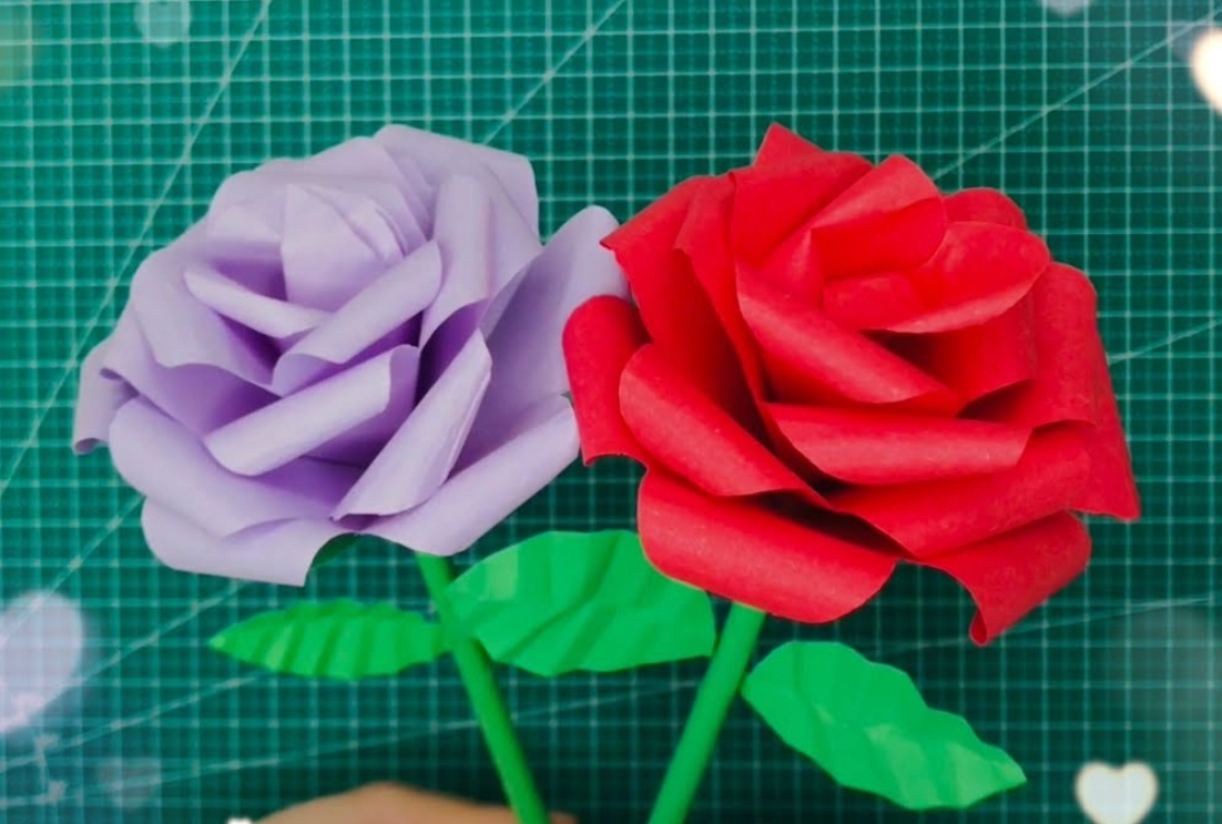立體玫瑰花摺紙步驟