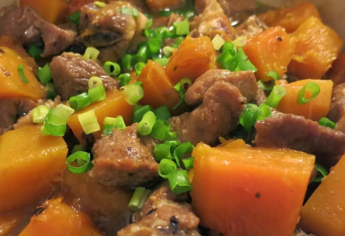 南瓜栗子炆排骨