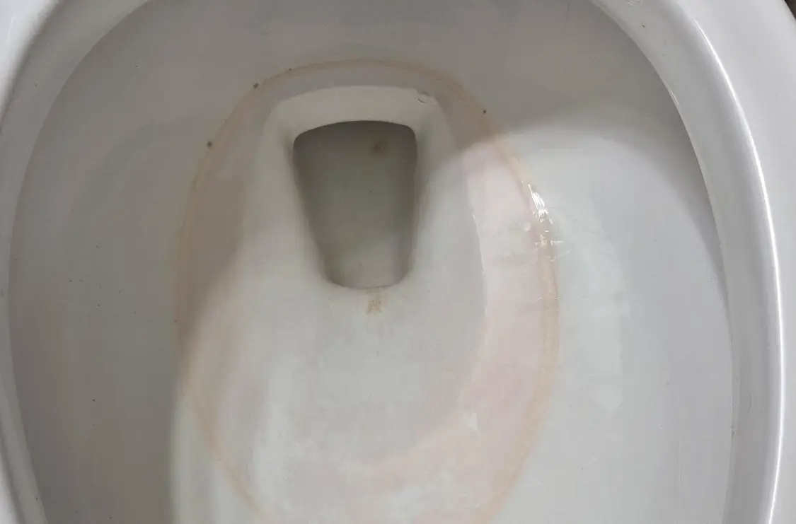 馬桶粉紅色水垢