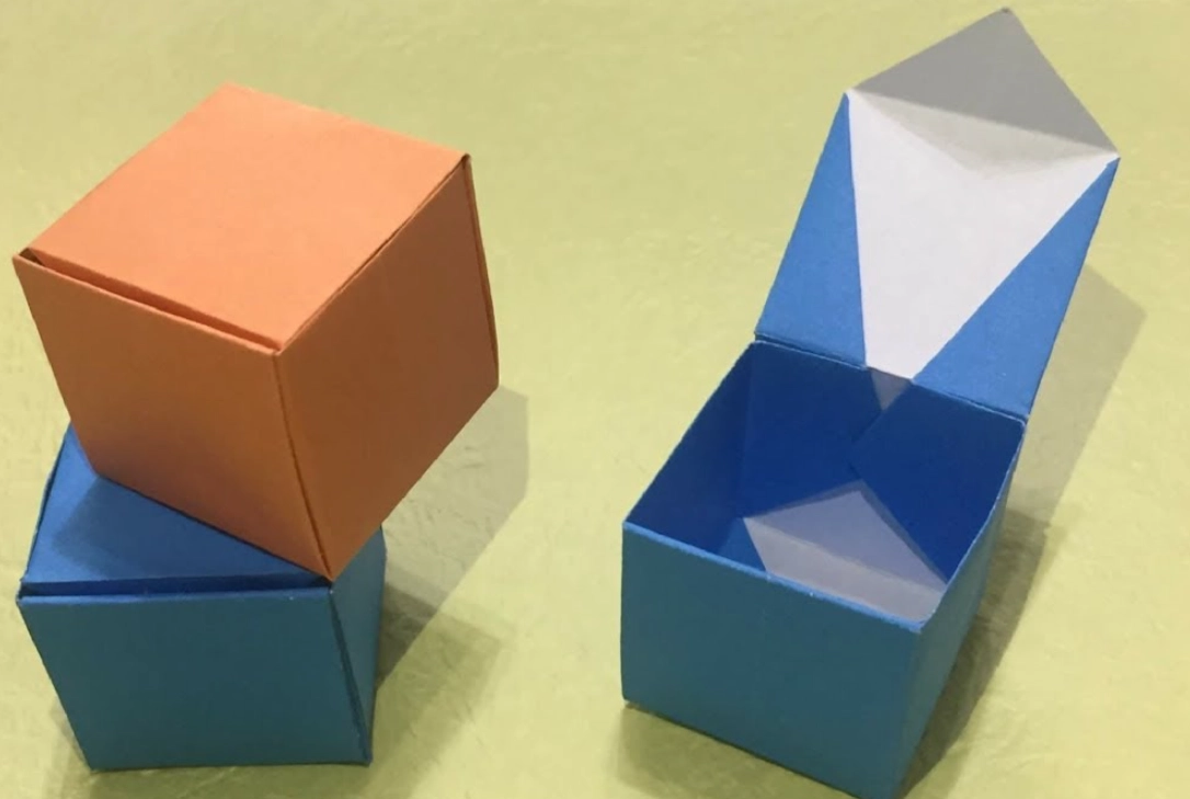 正方形盒折紙 正方形盒折紙