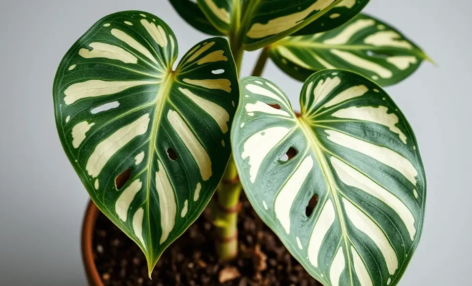 龜背芋 葉子 黃斑 龜背芋 葉子 黃斑