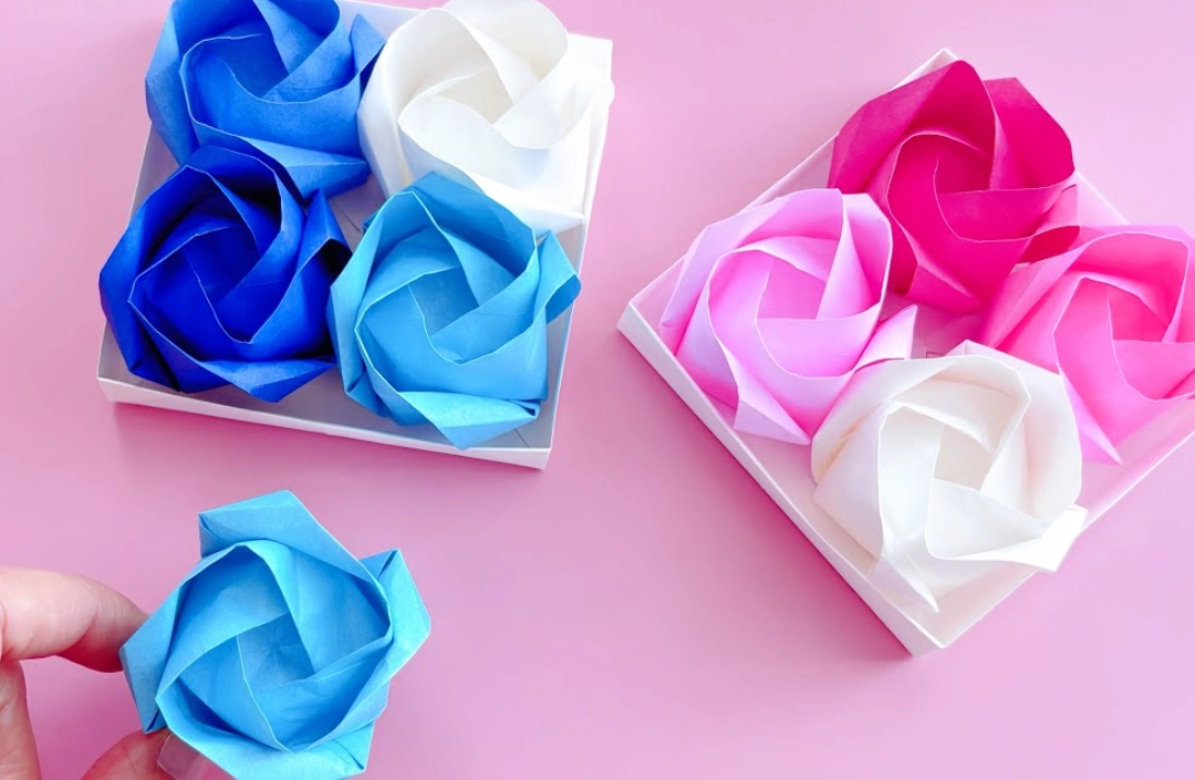 摺紙花玫瑰 教學