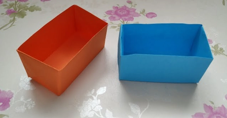 長方形紙盒折法