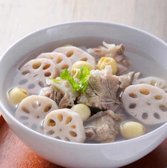 蓮藕湯變紫