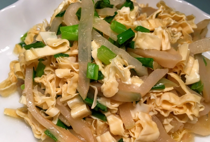 炒豆皮做法