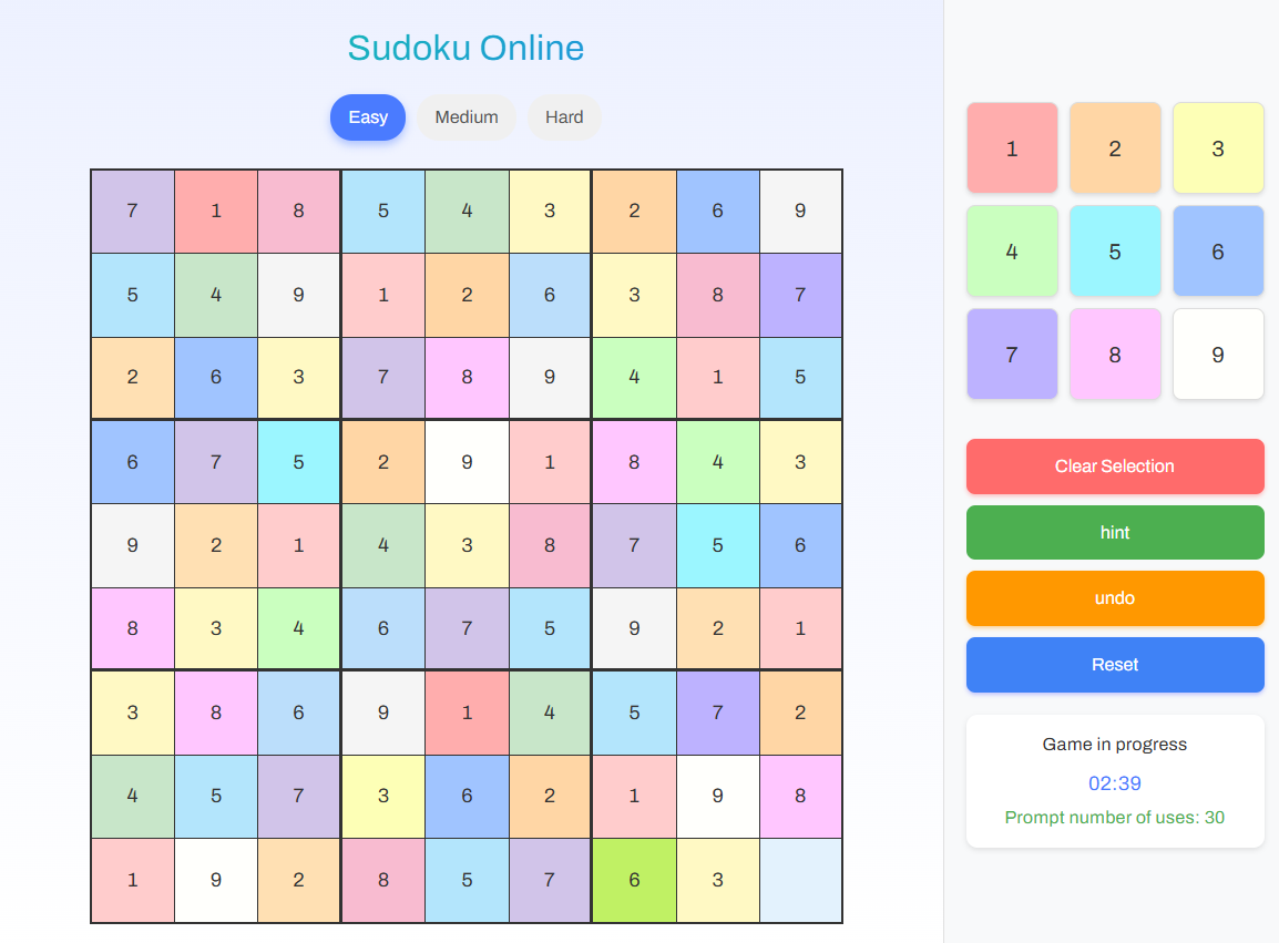 免費數獨遊戲 免費數獨遊戲