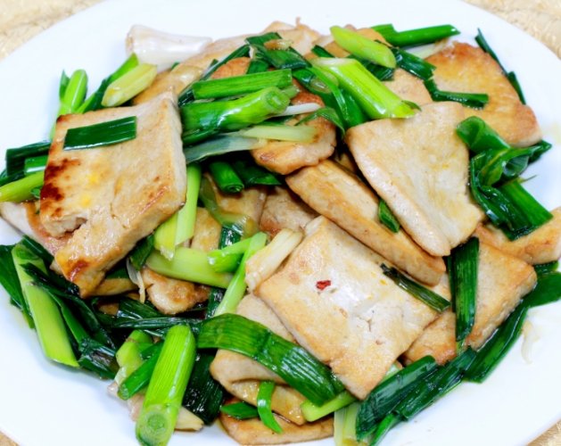 蒜苗豆腐食譜