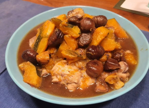 南瓜栗子炆雞 營養