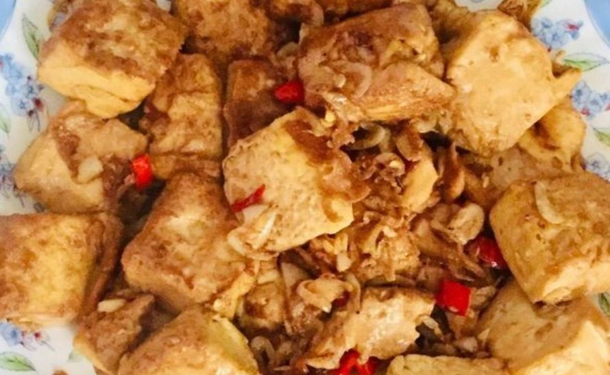 大蒜炒豆腐做法