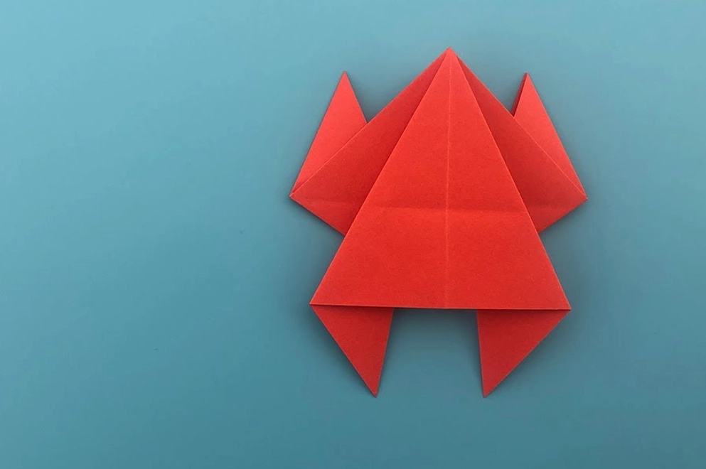 會跳的青蛙摺紙