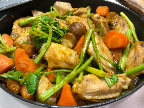 南瓜栗子炆雞翼